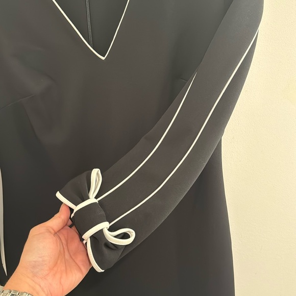 Calvin Klein - Black Dress with Bow Sleeves - Picture 6 of 10